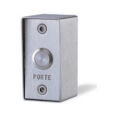 Bouton poussoir lumineux en applique INOX