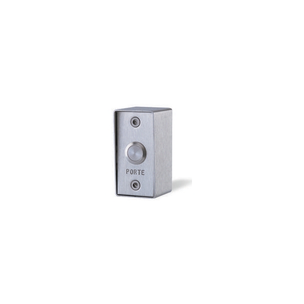 Bouton poussoir lumineux en applique INOX
