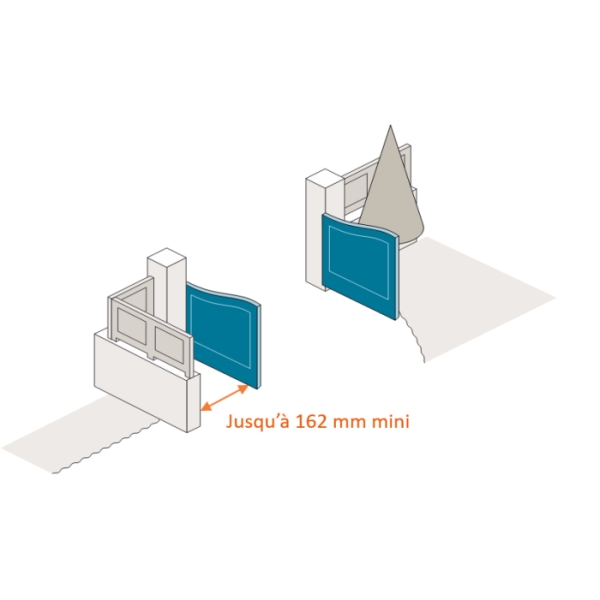 Kit portail SOMFY AXOVIA MULTIPRO 3S io - PACK OUVERTURE 150°