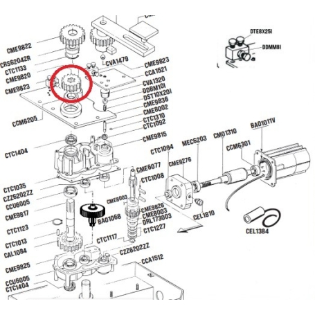 RIB Pignon pour arbre MAGIC 180°