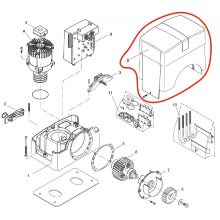 CAPOT moteur BULL1524 BENINCA