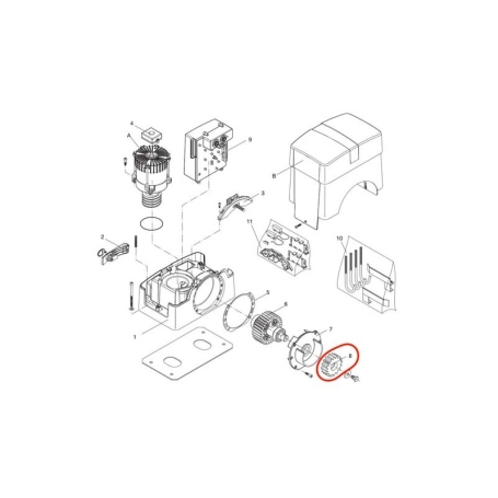 Pignon moteur coulissant BENINCA