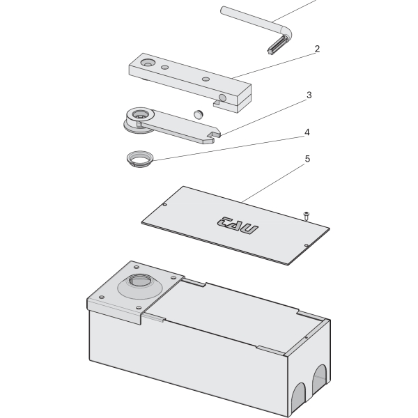 Levier support pour moteur R18 pour ancien déverrouillage