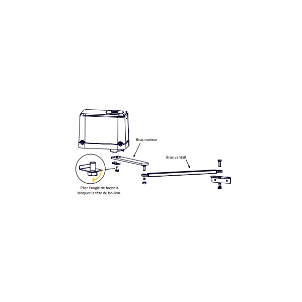 Bras ouverture sur pente SOMFY Multipro 3S+