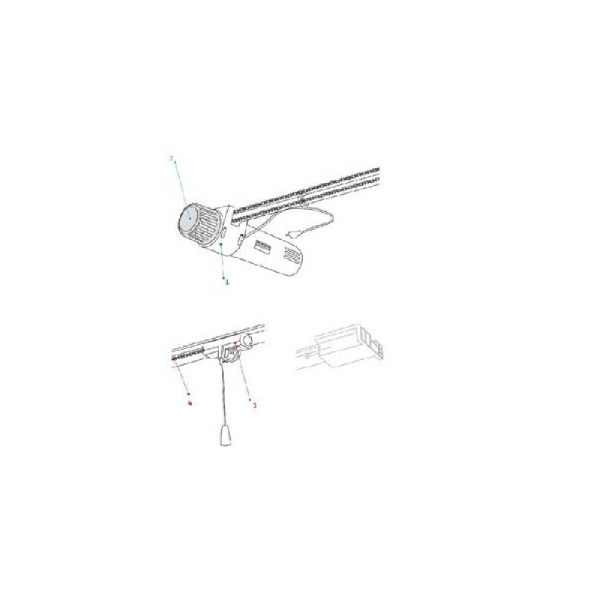 2400721 Tête moteur de remplacement pour garage SOMFY GDT 200