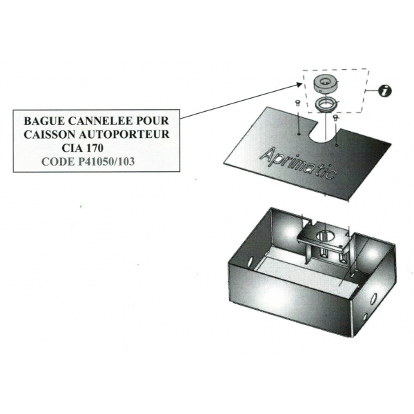 41050/103 - Bague cannelée pour caisson CIA