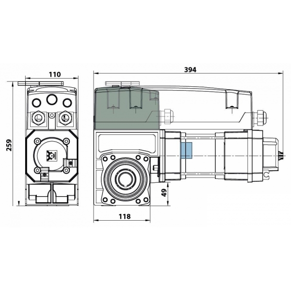 Moteur ETME SACL 430  pour portes sectionnelles