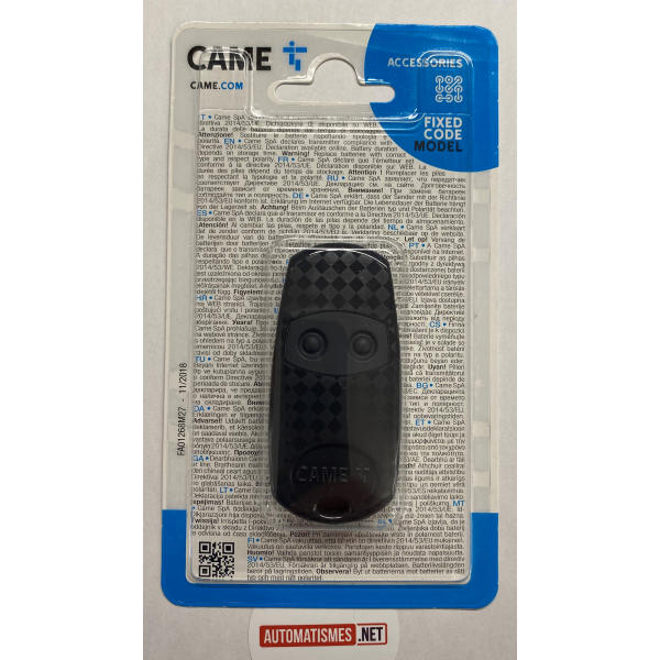 Télécommande portail CAME TOP432EE