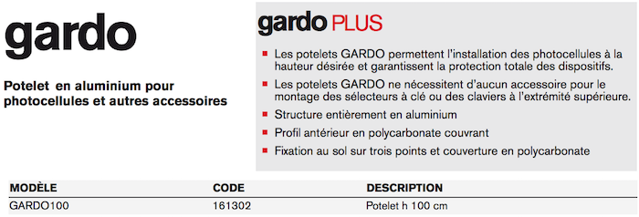 GARDO100 V2 réf. 161302