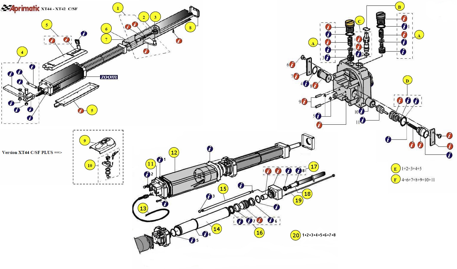 Pièces détachées APRIMATIC XT44